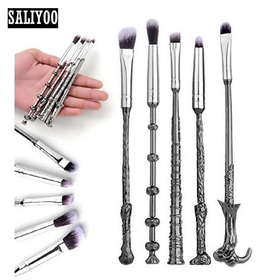 5PCS Harry Potter Wizard Wand MakeUp Brushes Set Magic Brushes