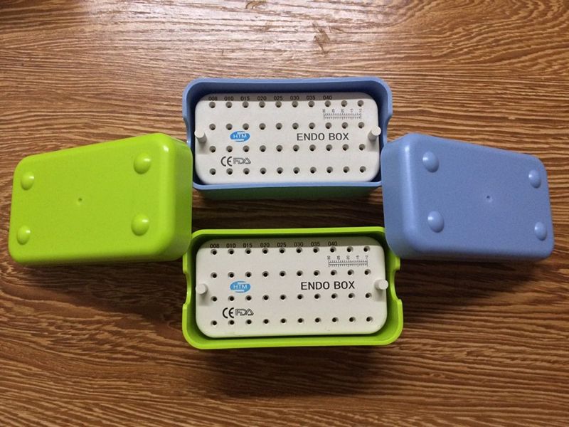 2 Pcs New Dental Plastic Endo Box With A Ruler Blue & Green eBay