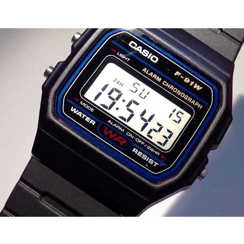 100 Genuine Casio F91w Digital Watch Classic Vintage Retro F 91 W 1