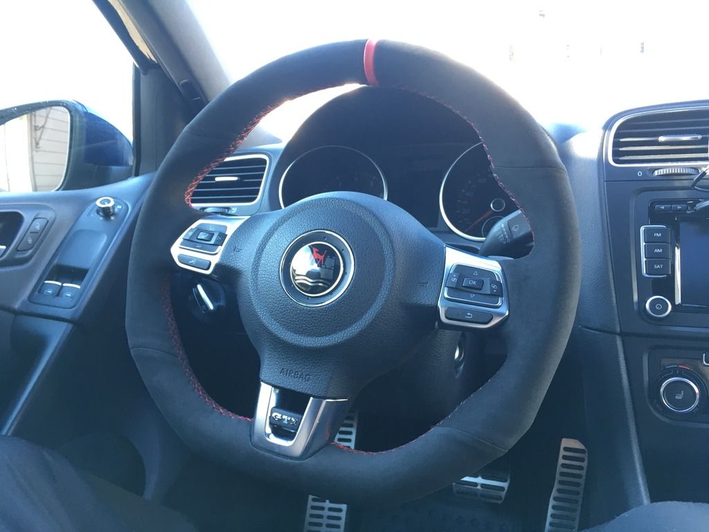 Alcantara steering wheel wrap VW GTI MKVI Forum / VW Golf R Forum