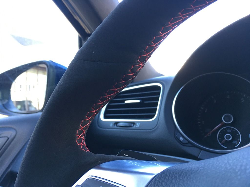 Alcantara steering wheel wrap VW GTI MKVI Forum / VW Golf R Forum