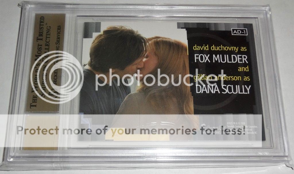 08 X-Files I Want to Believe Dual Signed GILLIAN ANDERSON DAVID DUCHOVNY GEM 4