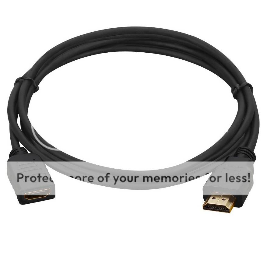 0.5m HDMI Extension Cable Male to Female Lead v1.4 3D Short Extender ...