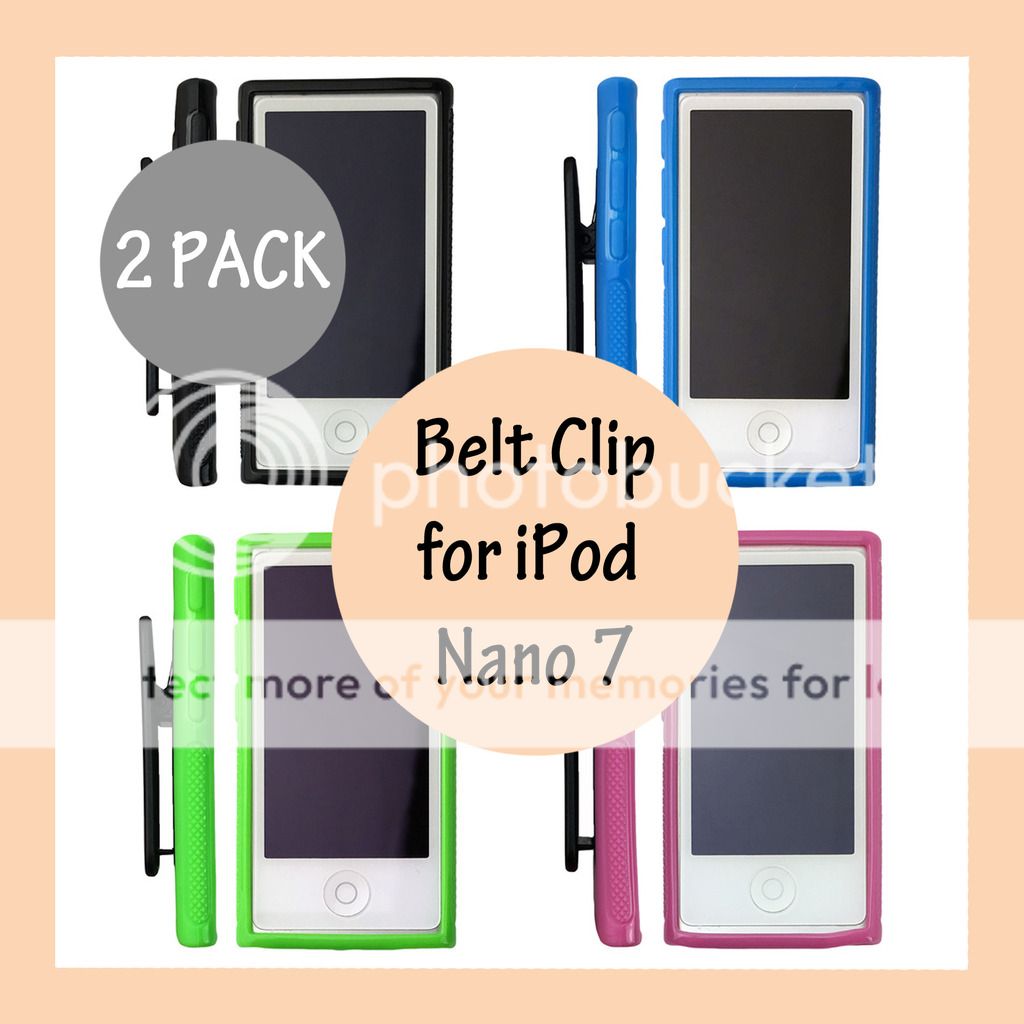 2 X Belt Clip Case Tpu Gym Running Soft Gel Holder For Apple Ipod Nano 7 7th Gen Ebay