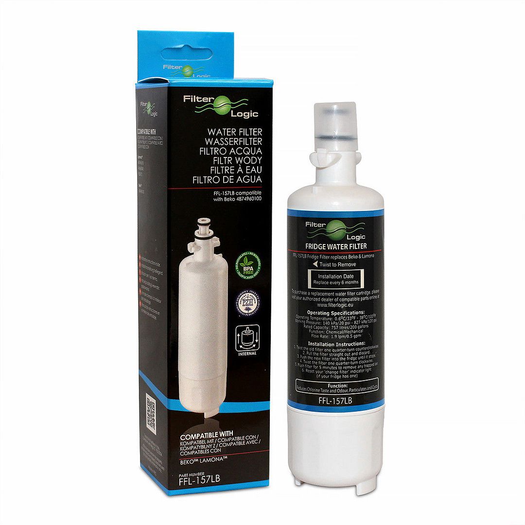 Filterlogic Ffl 157lb Compatible Fridge Water Filter Fits Beko